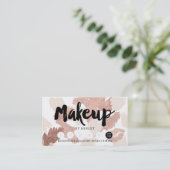 Maakt roos gouden script penseeltloyaliteit aan visitekaartje (Staand voorkant)