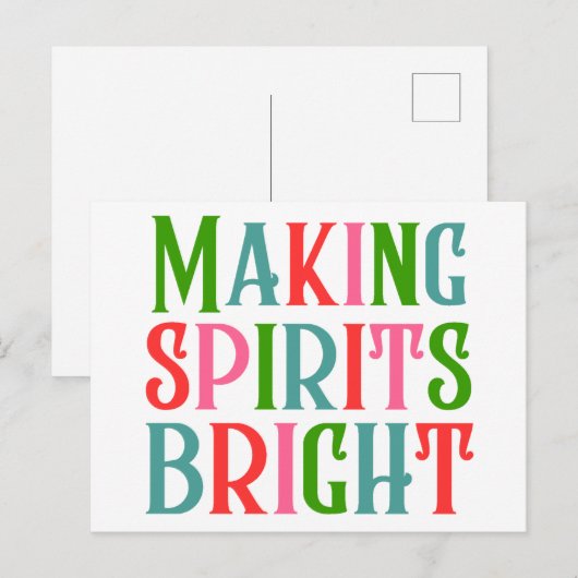 Maakt spirits helder briefkaart (Voorkant / Achterkant)