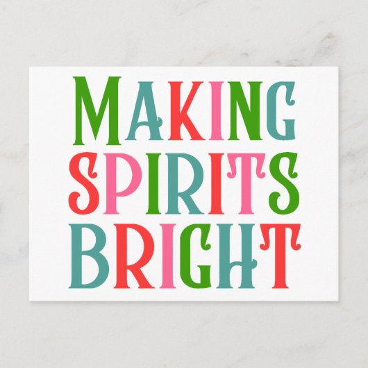 Maakt spirits helder briefkaart (Voorkant)