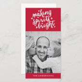 Maakt spirits helder feestdagenkaart (Voorkant / Achterkant)