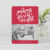 Maakt spirits helder feestdagenkaart (Staand voorkant)