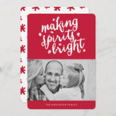 Maakt spirits helder feestdagenkaart (Voorkant / Achterkant)