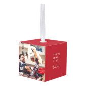 Maakt spirits helder | Moderne Rode kerstfoto Decoratie (Achter hoekig)