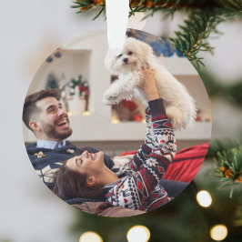 Maakt spirits helder | Moderne Rode kerstfoto Ornament