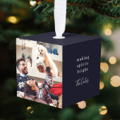 Maakt spirits helder | Navy Blue-kerstfoto Decoratie