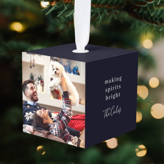 Maakt spirits helder | Navy Blue-kerstfoto Decoratie