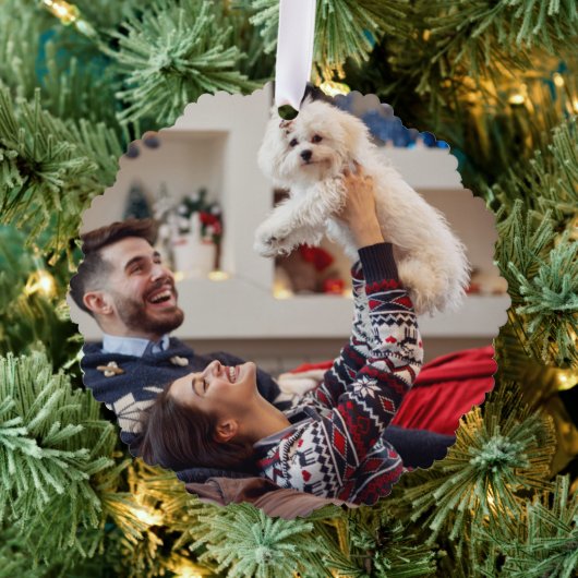 Maakt spirits helder | Navy Blue-kerstfoto Ornament Kaart (Insitu (Drie))