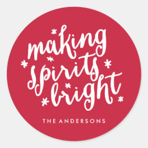 Maakt spirits helder ronde sticker