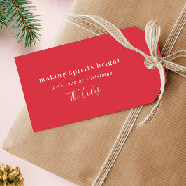 Maakt spirits helder | Stijlvol kerstfeest Cadeaulabel