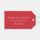 Maakt spirits helder | Stijlvol kerstfeest Cadeaulabel (Voorkant (Horizontaal))