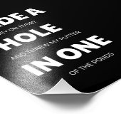 maakte een gat in één Golfbal golfslagen golfers Foto Afdruk (Hoek)