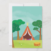 maakte vier avontuur 4e verjaardag uitnodiging (Achterkant)