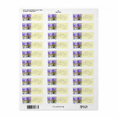 Maakwaterverf retouradreslabels met viooltjes etiket (Full Sheet)