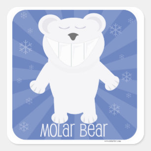 Maal draag vierkante sticker