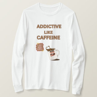 MAAL ME TOT GROND! Witte lange mouw koffiekop dame T-shirt