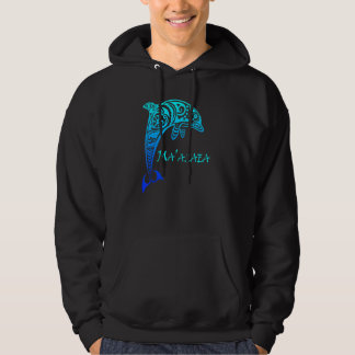 Maalaea Maui Hawaii Vintage Retro Tribal Dolphin V Hoodie