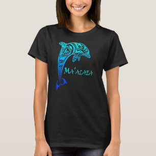 Maalaea Maui Hawaii Vintage Retro Tribal Dolphin V T-shirt