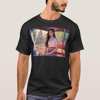 Maalea rijdt zelfrijdende Tuk Tuk bij TA Prohm V T-shirt