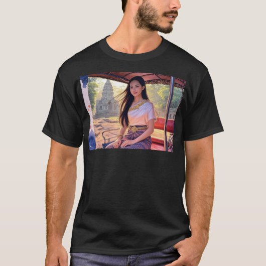 Maalea rijdt zelfrijdende Tuk Tuk bij TA Prohm V T-shirt (Voorkant)