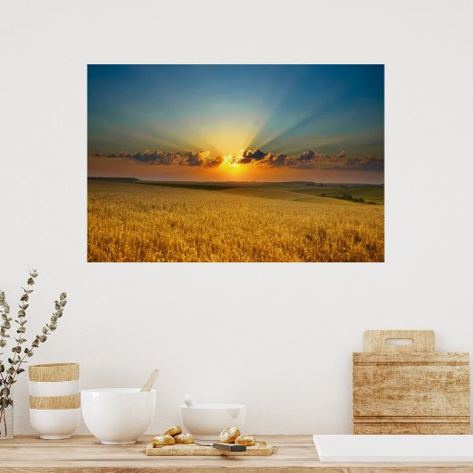 Maalhuistarwe Uitzicht poster (Keuken)