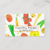 Maaltijd Chef Catering Voedsel Verse groenten Visitekaartje (Voorkant)