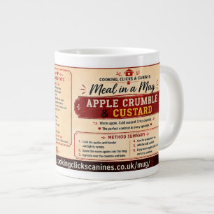 Maaltijd in een mok — appelkruimel en custard-reuz