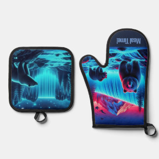 Maaltijd tijd! ovenwant & pannenlap set