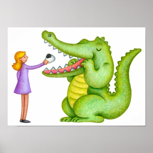 Maaltijd voor de krokodil. poster (Voorkant)