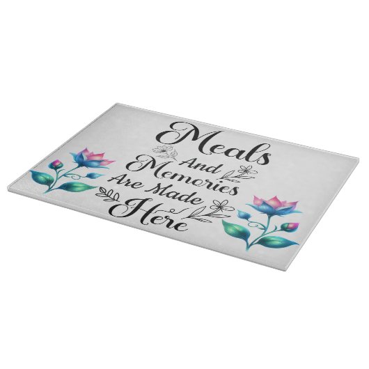 Maaltijden en herinneringen snijplank (Hoek)