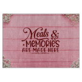 Maaltijden & herinneringen worden hier gemaakt snijplank (Voorkant)