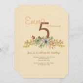 Maaltijden in Coral Invitation Kaart (Voorkant / Achterkant)