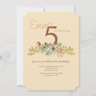 Maaltijden in Coral Invitation Kaart