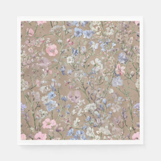 Maaltijden met bloemen. servet