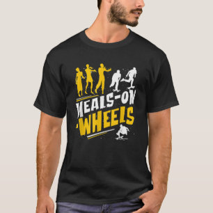Maaltijden op Wielen Grappige zombie en Skateboard T-shirt