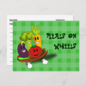 maaltijden op wieltjes briefkaart (Voorkant / Achterkant)