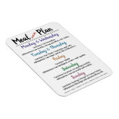 Maaltijden Plan met bevestigingen Magneet (Rechterzijde)