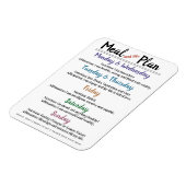 Maaltijden Plan met bevestigingen Magneet (Linkerzijde)