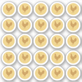 Maaltijdkeuze 2-kleuren kip Sticker (Voorkant)