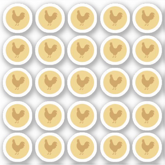 Maaltijdkeuze 2-kleuren kip Sticker (Voorkant)