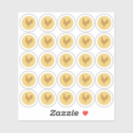 Maaltijdkeuze 2-kleuren kip Sticker