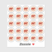 Maaltijdkeuze 2-kleuren rundvlees Sticker (Vel)