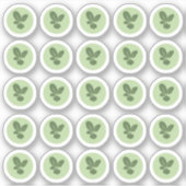 Maaltijdkeuze 2-kleuren vegetarische Sticker (Voorkant)