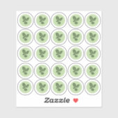 Maaltijdkeuze 2-kleuren vegetarische Sticker (Vel)