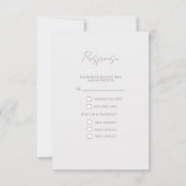 Maaltijdkeuze bruiloft RSVP Kaart Zwaan (Achterkant)