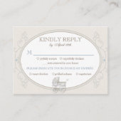 Maaltijdkeuze RSVP  Carriage Ivory Informatiekaartje (Voorkant)