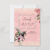 maaltijdopties Alice in Wonderland Wedding RSVP Ka (Voorkant)