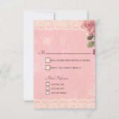 maaltijdopties Alice in Wonderland Wedding RSVP Ka (Achterkant)