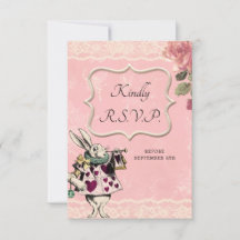 maaltijdopties Alice in Wonderland Wedding RSVP Ka