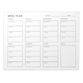 Maaltijdplan Wekelijkse Planner Notitieblok (Voorkant)