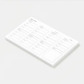 Maaltijdplan Wekelijkse Planner Post-it® Notes (Schuin)